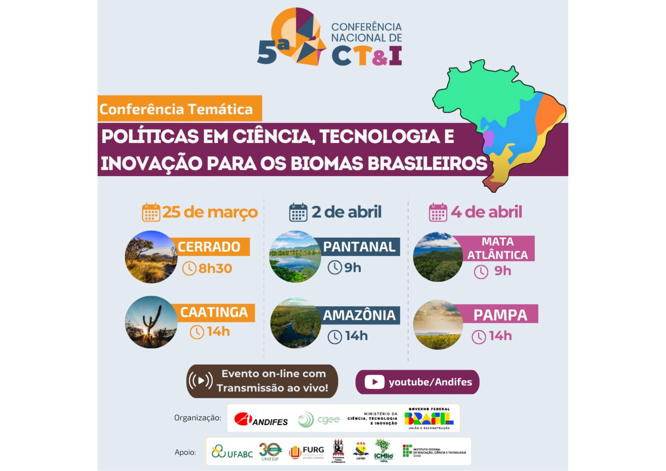 INPP participa de Conferência Temática sobre Políticas em Ciência, Tecnologia e Inovação para os Biomas Brasileiros da 5ª CNCTI