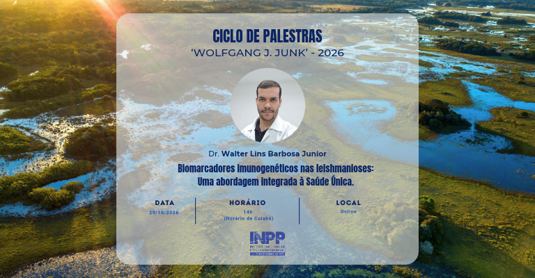 Card de divulgação com informações da palestra