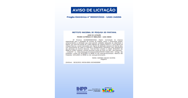 Aviso de Licitação