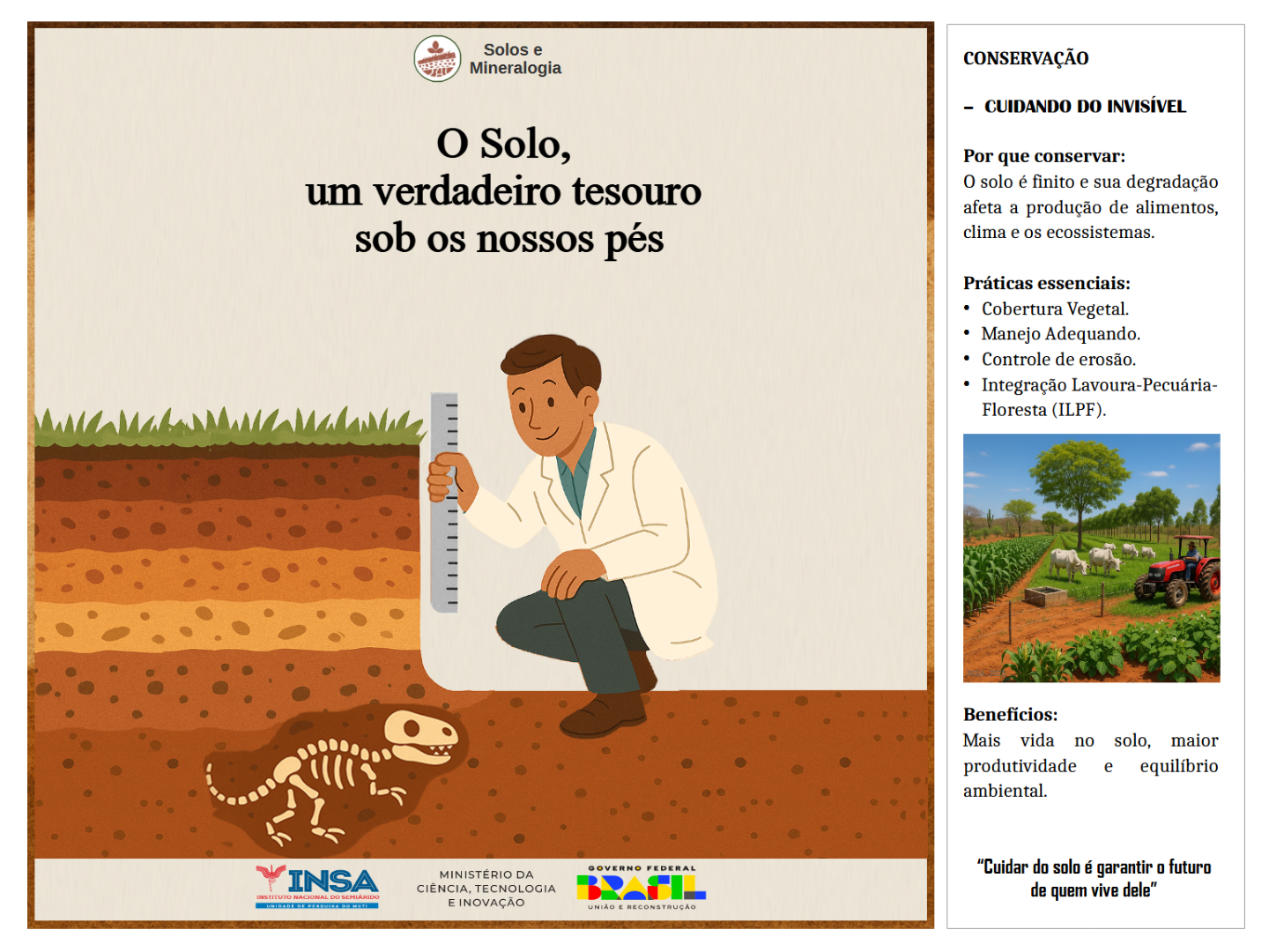 Produção da área de Solos e Mineralogia (Divulgação/INSA)