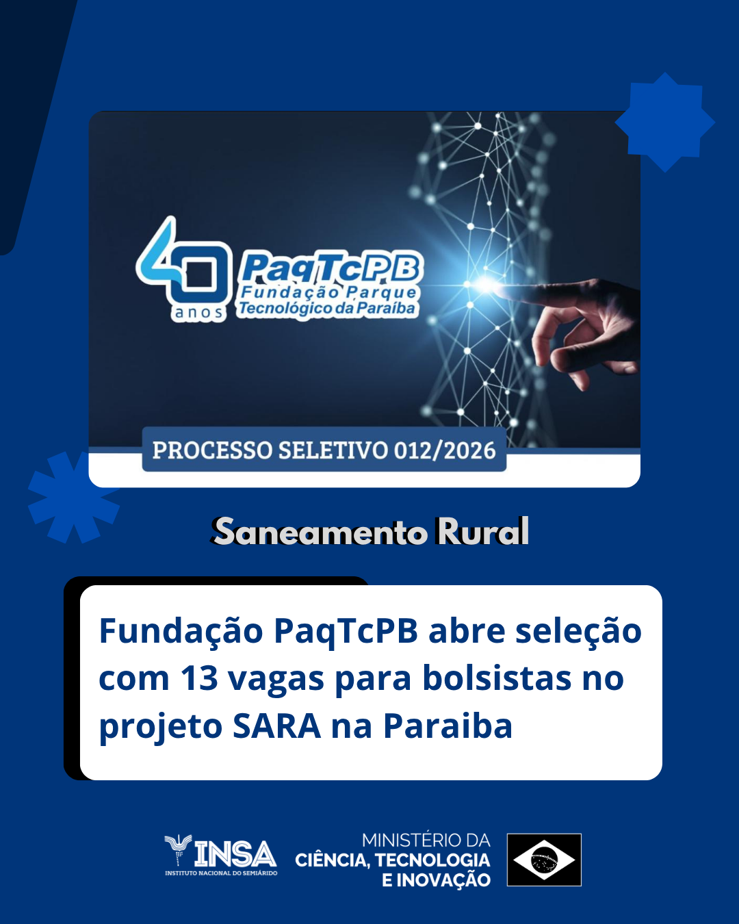 Card do Edital de seleção