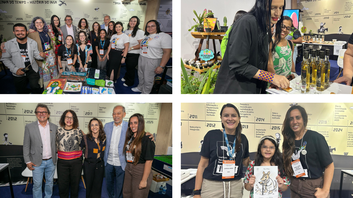 Registros diversos do estande do INSA na 77ª SBPC