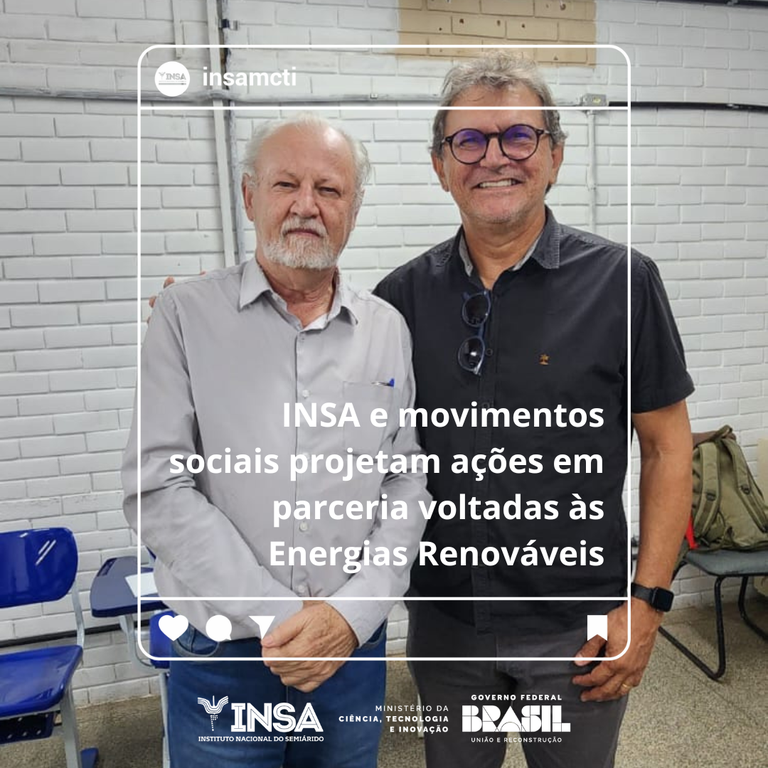 INSA e movimentos sociais projetam ações em parceria voltadas às Energias Renováveis