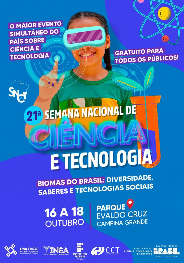 INSA/MCTI é parceiro do ecossistema de inovação de Campina Grande na 21ª Semana Nacional de C&T