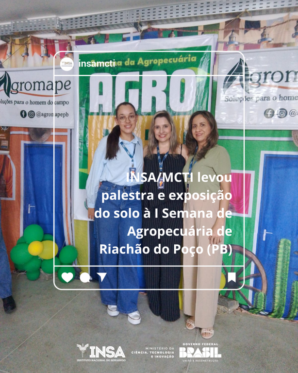 INSA levou palestra à I Semana de Agropecuária de Riachão do Poço