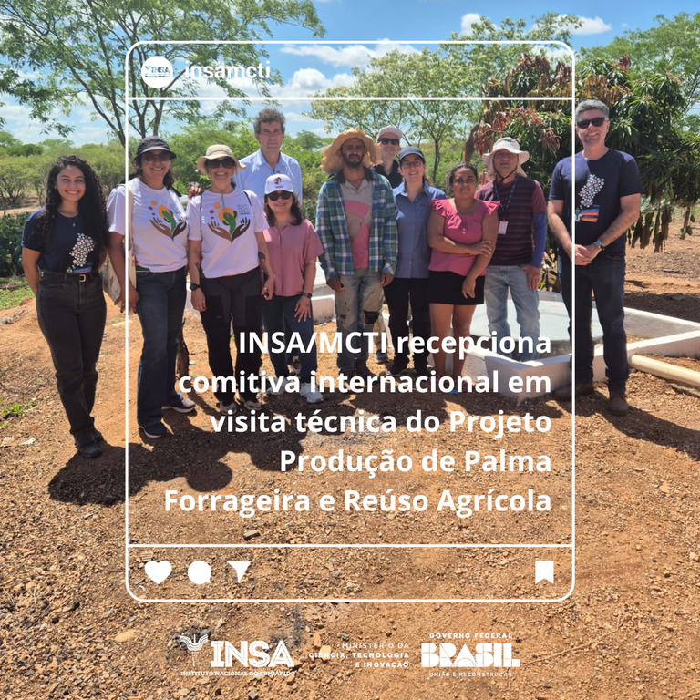 INSA/MCTI recepciona comitiva internacional em visita técnica do Projeto Produção de Palma Forrageira e Reúso Agrícola