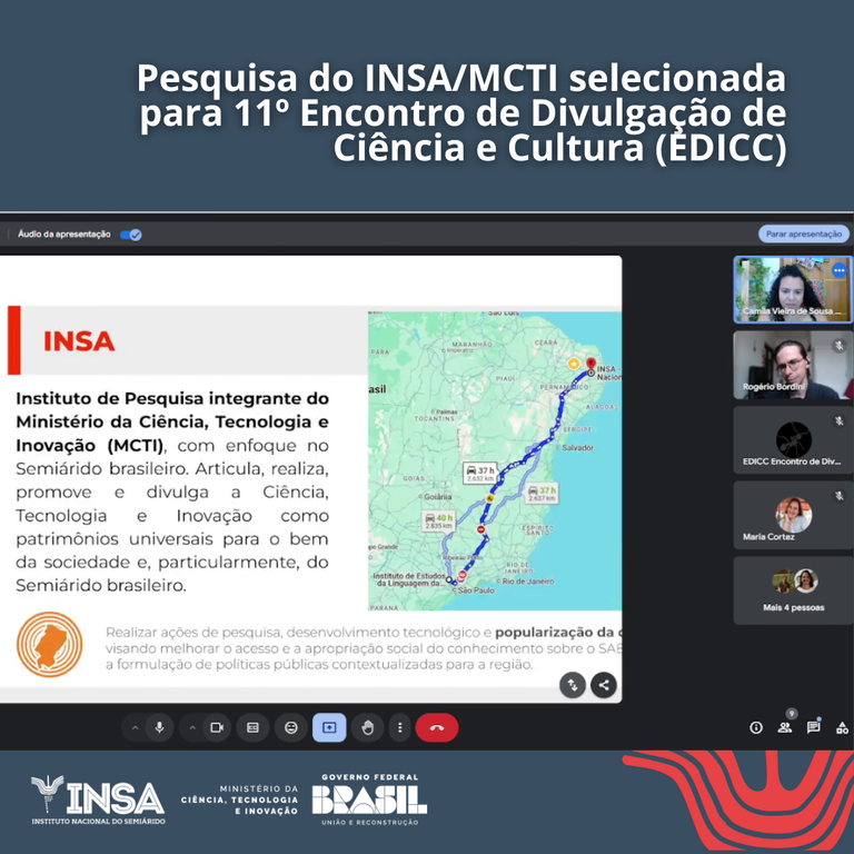 Pesquisa do INSA foi selecionada para 11º Encontro de Divulgação de Ciência e Cultura (EDICC)