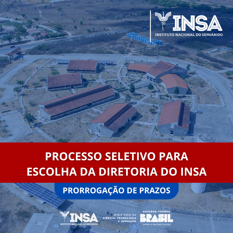 Processo Seletivo para escolha da Diretoria do INSA - Prorrogação de prazos