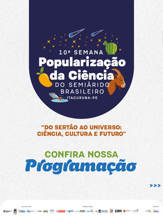 Card de abertura. Programação da Semana POP