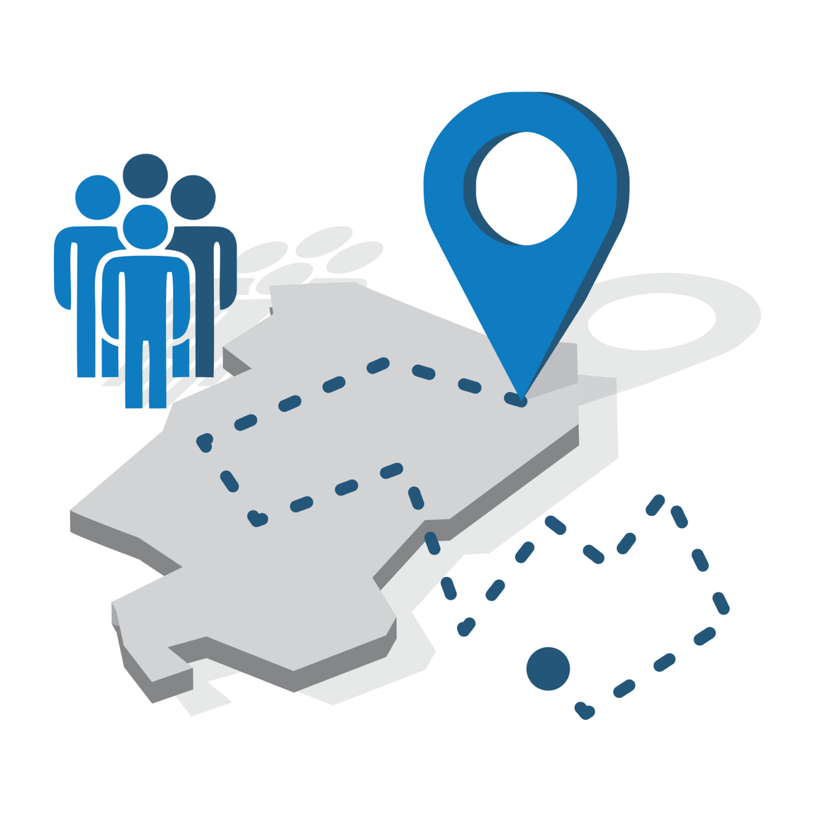 Mapa com a marcação do endereço da visita guiada