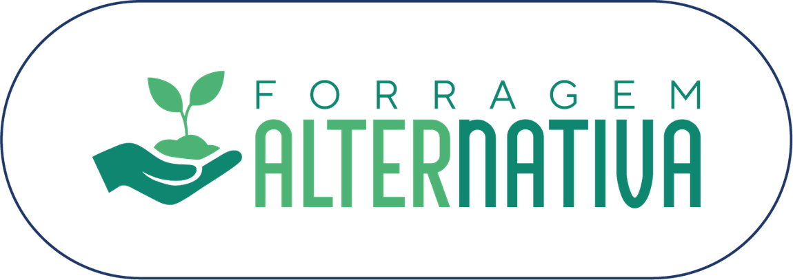 Logo do Forragem Alternativa com mão segurando muda de planta