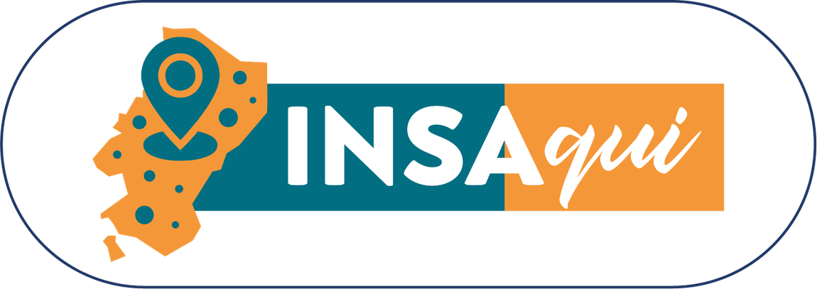 Logo do INSAqui com mapa do Semiárido e marcador de localização