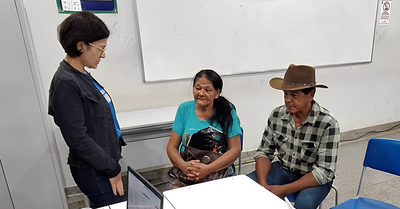 Genaro Benitez Torres e Eugênia Ferreira Benitez compareceram no mutirão para a aposentadoria rural e conseguiram comprovar o tempo de atividade trabalhista.