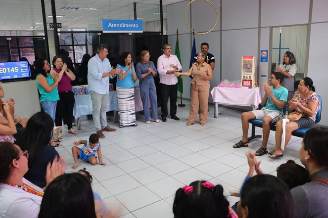 A organização do evento disponibilizou brinquedos, pipoca e espaço para as crianças.