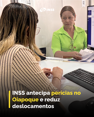 Servidora do INSS realizando atendimento em Agência da Previdência Social, em Oiapoque (AP). Foto:  Rodrigo Gois.