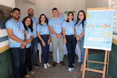 Equipe do INSS que participou da ação Inclusão Nordeste, em Fortaleza / CE