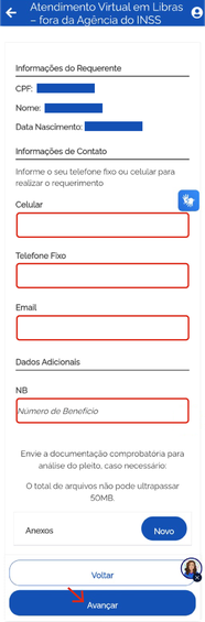 Print 6 - dados + avançar