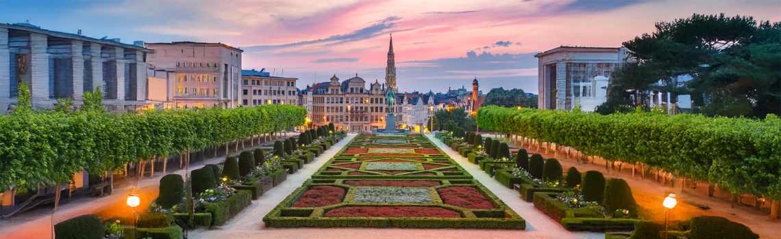 Brussels at sunset, Brussels, Belgium