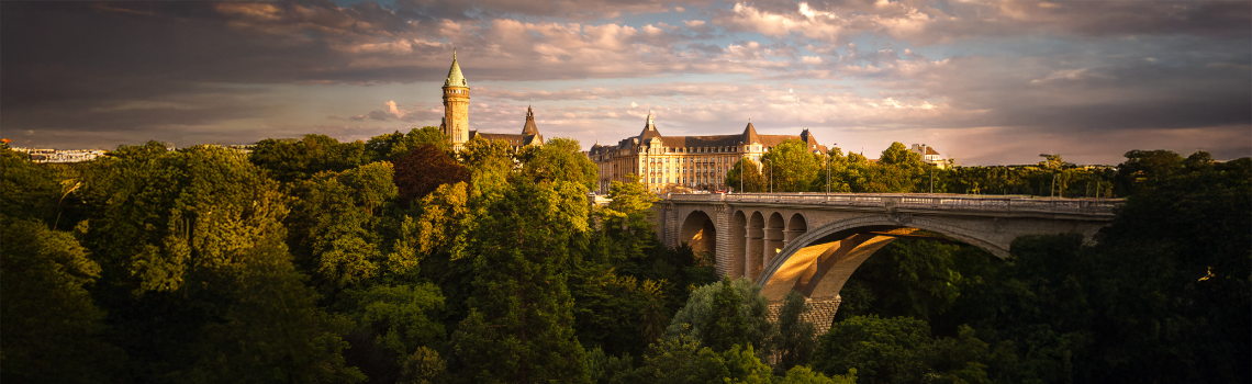 Luxembourg City at Sunset