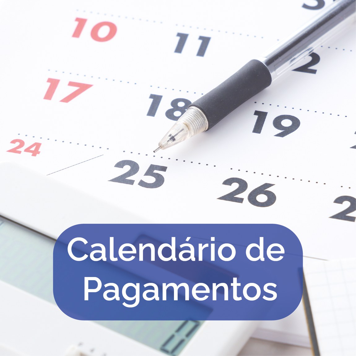 calendário de pagamentos