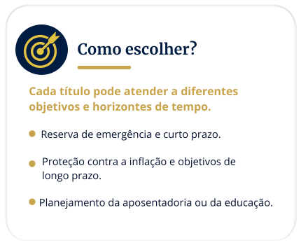como escolher títulos públicos