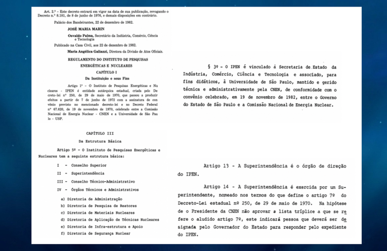 Trechos do Decreto Estadual n. 20.219, de 22 de dezembro de 1982. Disponível na íntegra em: http://dobuscadireta.imprensaoficial.com.br