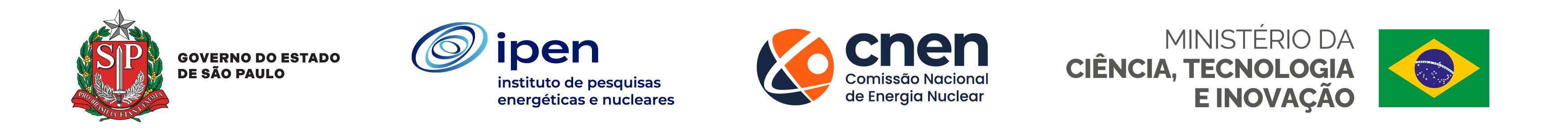 Banner com as logos das entidades autárquicas ligadas ao IPEN