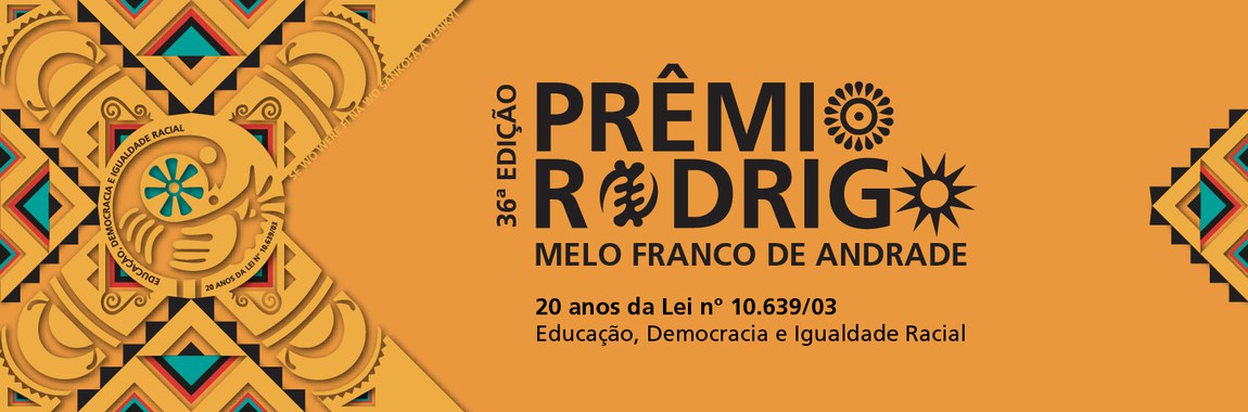 Banner do 36º Prêmio Rodrigo Melo Franco de Andrade