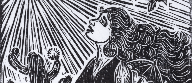 Xilogravura “Ela Pode”, de Lucélia Borges (Foto: Divulgação/CNFCP) 