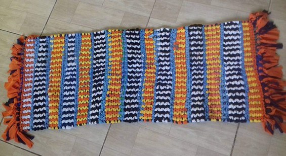 Os baixeiros são feitos com peças de retalhos de tecidos e usados abaixo das selas dos cavalos. (Foto: Iphan-PR)