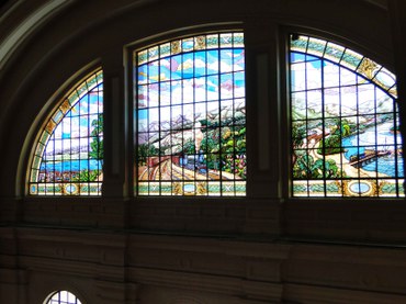 Vitral da Estação Júlio Prestes. (Foto: Carolina Padua/Arquivo Iphan-SP)