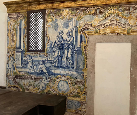 Azulejos portugueses da Capela de Sant'Ana. (Foto: Mauro Pazzini)