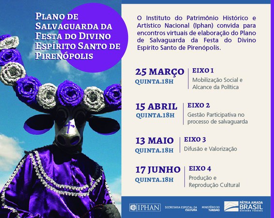 Convite - Plano de Salvaguarda Festa do Divino de Pirenópolis