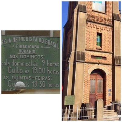 Placa da Catedral Metodista de Piracicaba