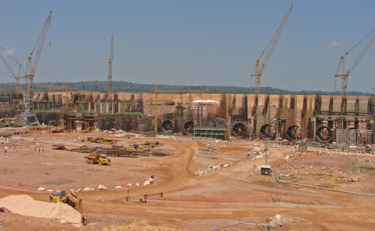 O licenciamento ambiental é exigido em obras que impactem a cultura ou o meio ambiente. Na foto, obras em Jirau, Porto Velho (RO). (Foto: Acervo Iphan)
