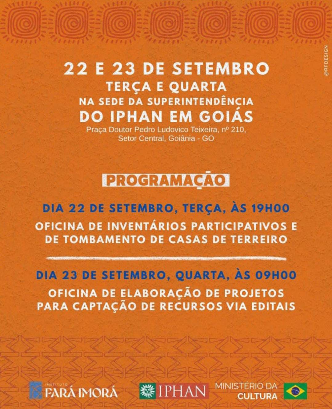 Iphan em Goiás realiza oficinas voltadas às comunidades de terreiro