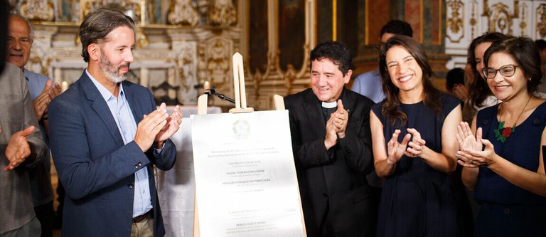 Cerimônia de inauguração da Igreja Matriz do Santíssimo Sacramento de Santo Antônio, localizada na Praça da Independência, no centro do Recife (PE). Foto: Mariana Alves/Iphan