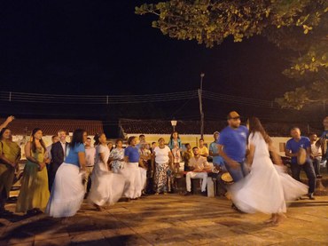 Apresentação de sussa, dança tradicional do Tocantins, no lançamento do canteiro-modelo de Natividade (TO).