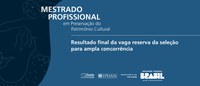 Mestrado profissional: resultado final da vaga reserva em Tiradentes (MG)