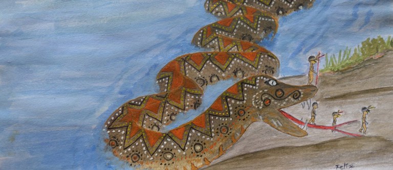 Passagem da cobra canoa