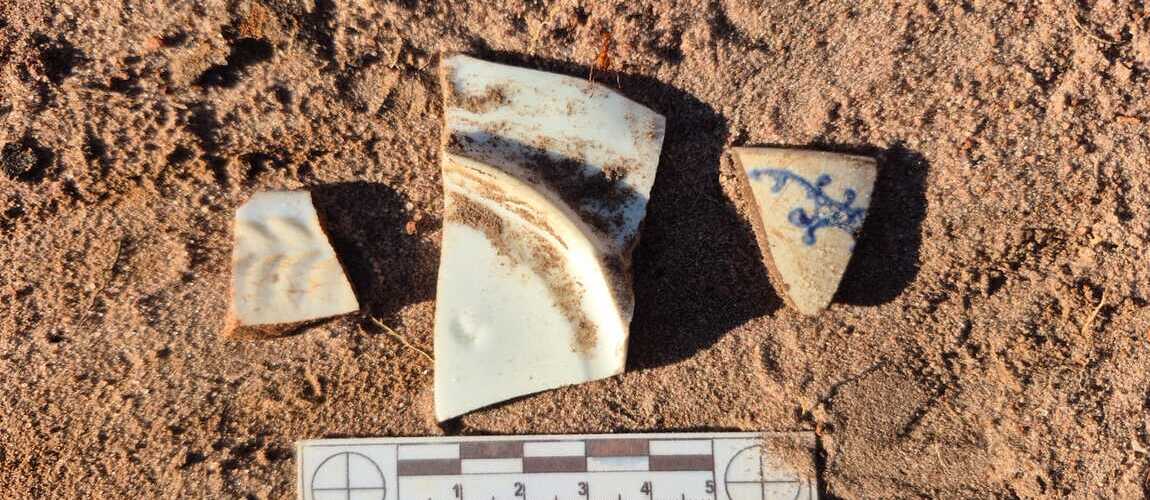 Louça encontrada durante monitoramento arqueológico das obras de duplicação da BR-153, no Paraná