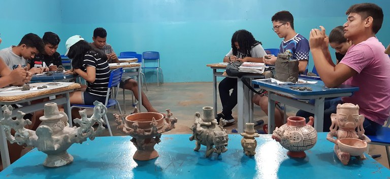 A arte tem origem indígena e faz referência ao povo tapajó, que vive na região de Santarém e na vila de Alter-do-Chão, no Pará. (Fotos: Acervo do projeto)