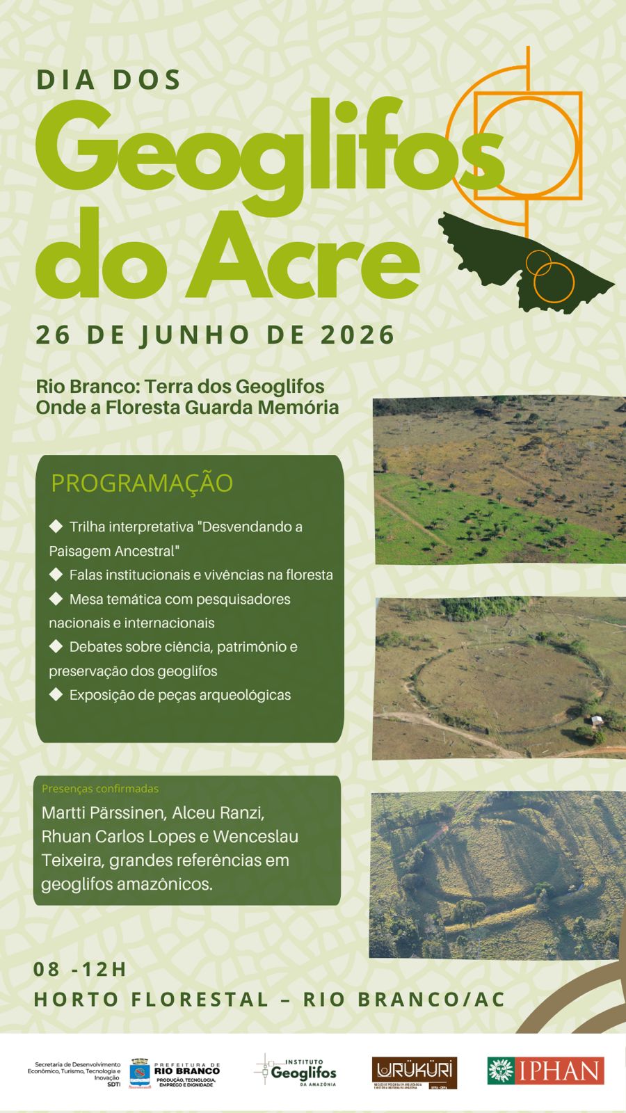 folder do evento do dia dos geoglifos