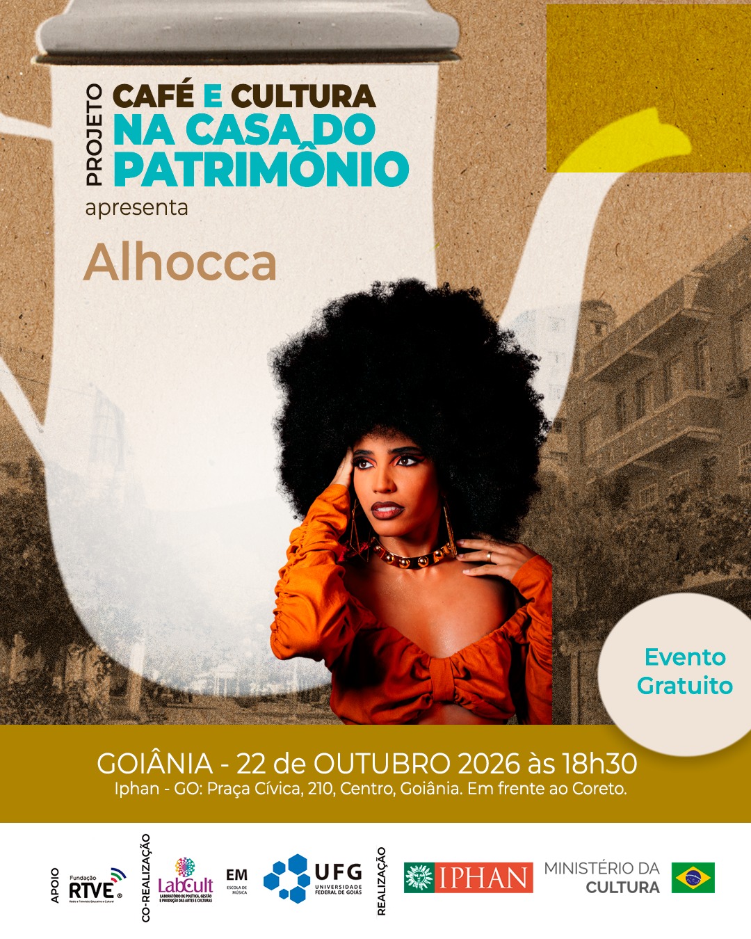 Evento Café e Cultura na Casa do Patrimônio