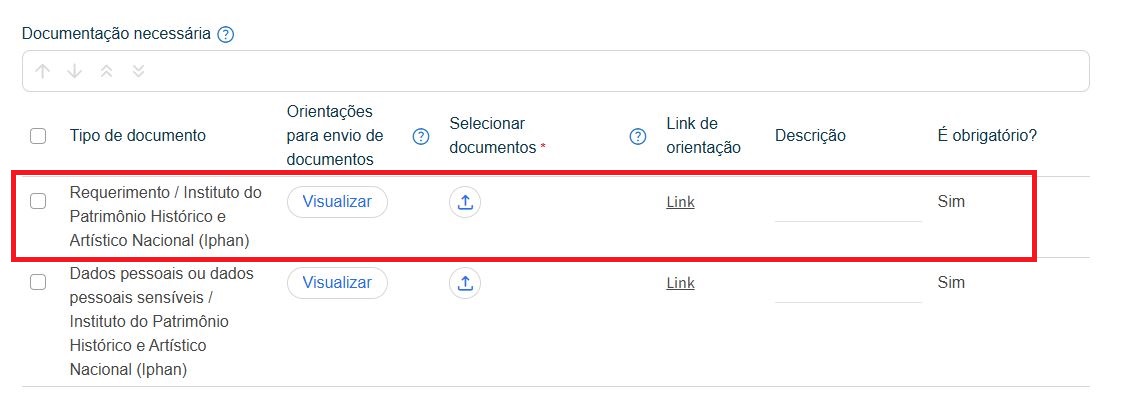 onde selecionar a opção Requerimento