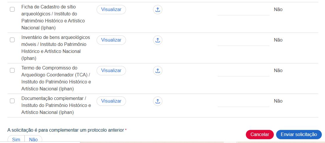 tipos de documentação opcional