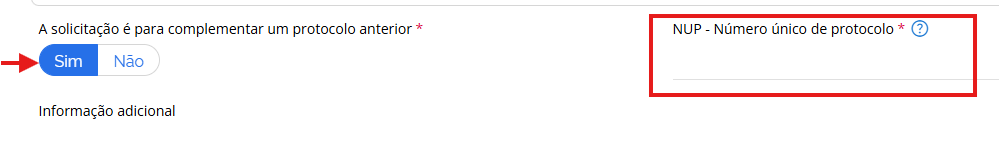 Indicar NUP do processo SEI