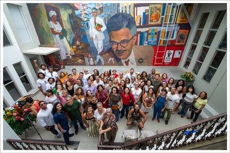 Painel em homenagem a Edison Carneiro feito pelo Projeto NegroMuro