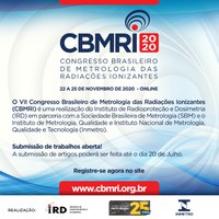Aberta submissão de trabalhos para Congresso Brasileiro de Metrologia das Radiações