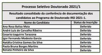 Programa de Pós-Graduação do IRD divulga relação de candidatos inscritos no processo seletivo